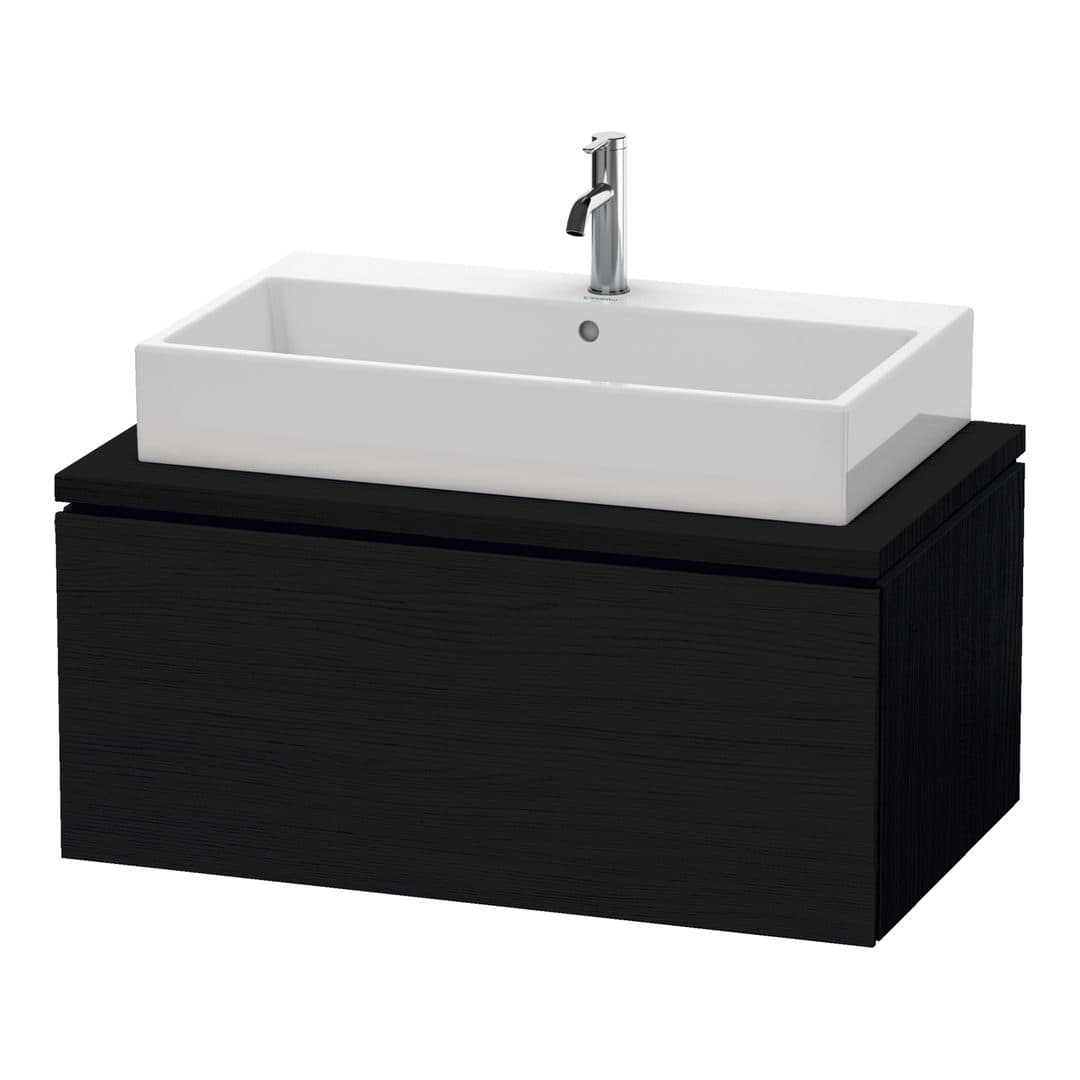 Duravit L-Cube – Έπιπλο Νιπτήρα – 920 mm, για κονσόλα, 1 συρτάρι, νιπτήρας κέντρο – Black oak Matt, Decor (LC581301616)
