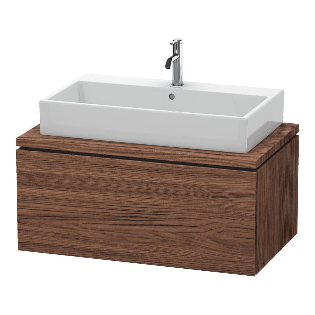 Duravit L-Cube – Έπιπλο Νιπτήρα – 920 mm, για κονσόλα, 1 συρτάρι, νιπτήρας κέντρο – Walnut dark Matt, Decor (LC581302121)