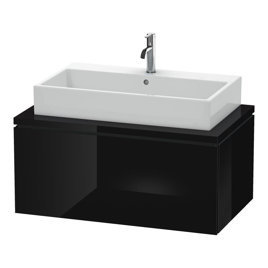 Duravit L-Cube – Έπιπλο Νιπτήρα – 920 mm, για κονσόλα, 1 συρτάρι, νιπτήρας κέντρο – Black High Gloss, Lacquer (LC581304040)