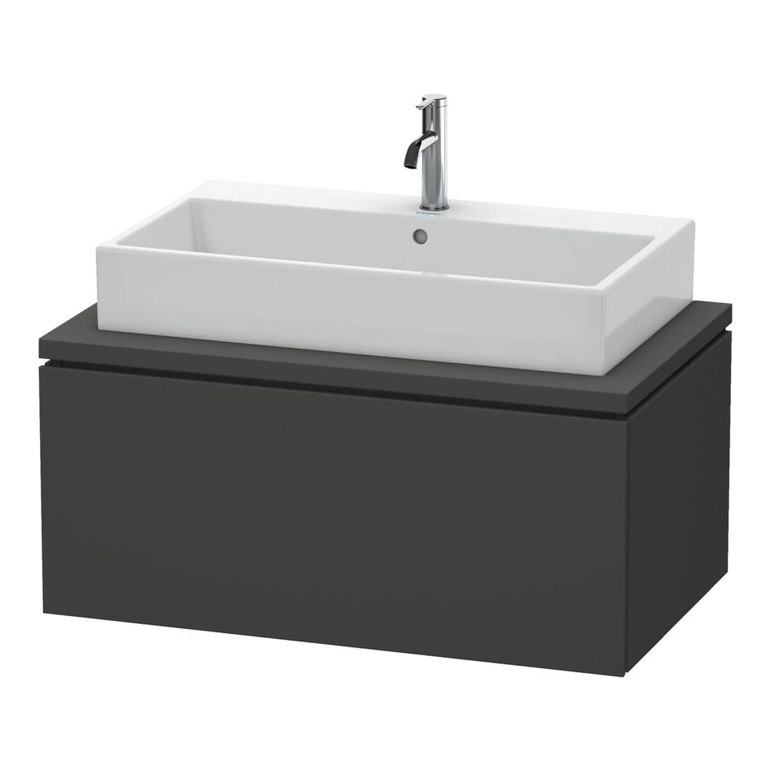Duravit L-Cube – Έπιπλο Νιπτήρα – 920 mm, για κονσόλα, 1 συρτάρι, νιπτήρας κέντρο – Graphite Matt, Decor (LC581304949)