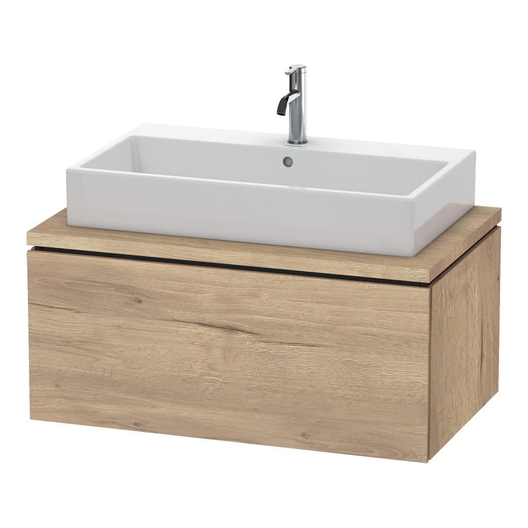 Duravit L-Cube – Έπιπλο Νιπτήρα – 920 mm, για κονσόλα, 1 συρτάρι, νιπτήρας κέντρο – Marbled Oak Matt, Decor (LC581305555)