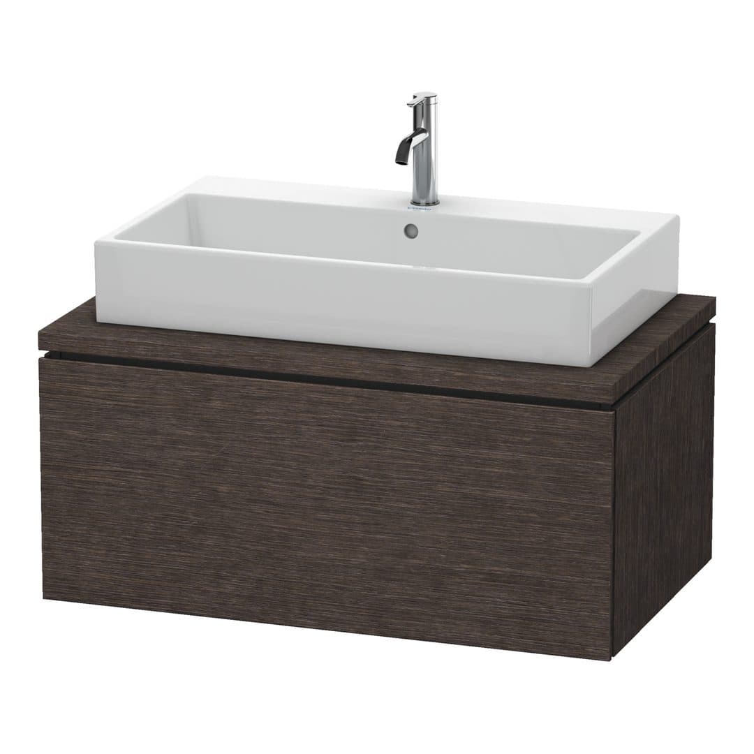 Duravit L-Cube – Έπιπλο Νιπτήρα – 920 mm, για κονσόλα, 1 συρτάρι, νιπτήρας κέντρο – Brushed dark oak Matt, Real wood veneer (LC581307272)