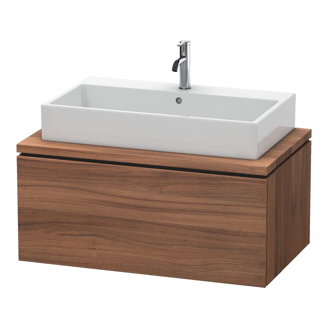 Duravit L-Cube – Έπιπλο Νιπτήρα – 920 mm, για κονσόλα, 1 συρτάρι, νιπτήρας κέντρο – Walnut Matt, Decor (LC581307979)