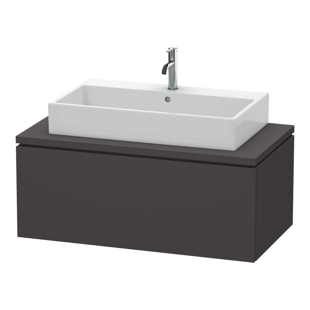Duravit L-Cube – Έπιπλο Νιπτήρα – 1020 mm, για κονσόλα, 1 συρτάρι, νιπτήρας κέντρο – Graphite Super Matt, Decor (LC581408080)