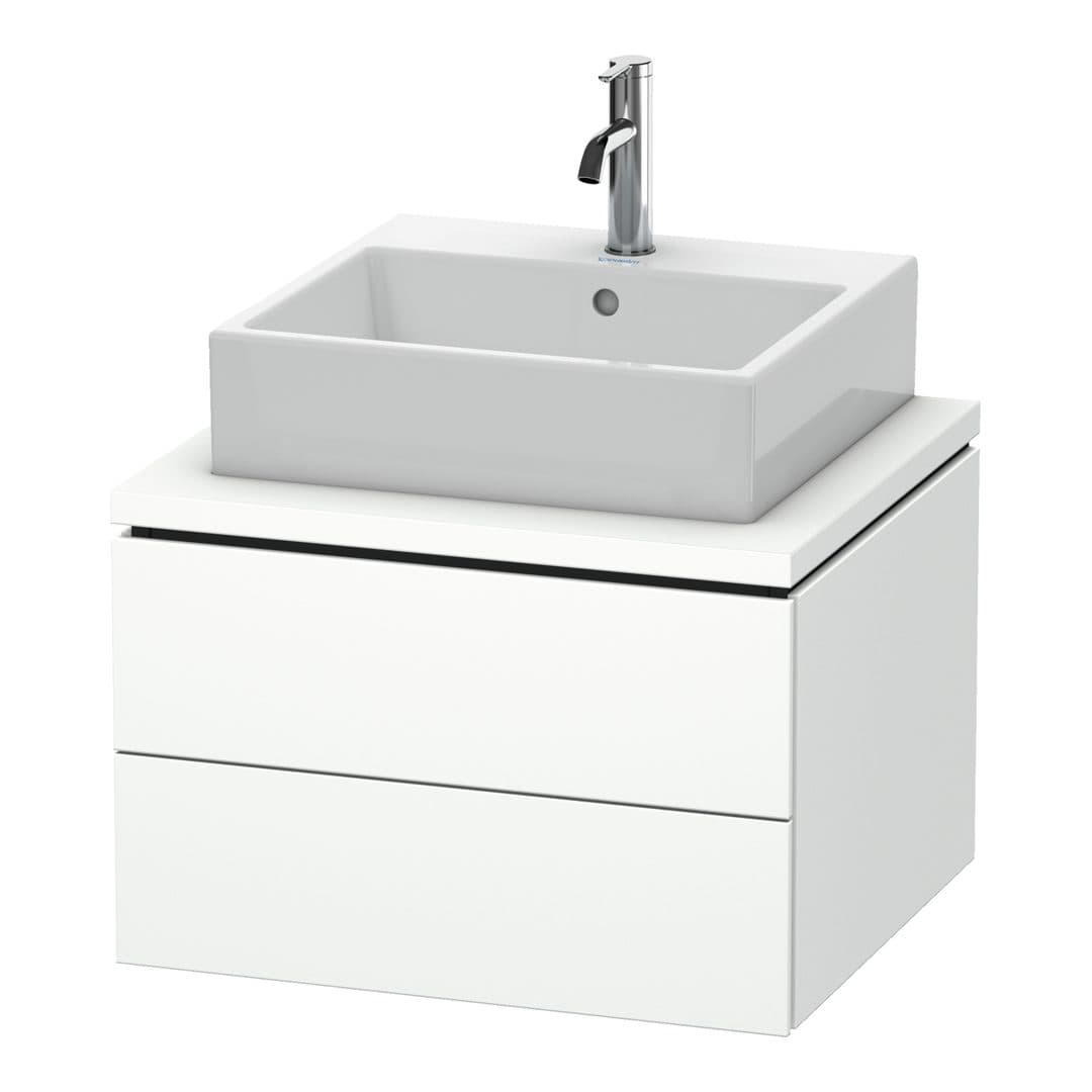 Duravit L-Cube – Έπιπλο Νιπτήρα – 620 mm, για κονσόλα, 2 συρτάρια, νιπτήρας κέντρο – White Matt, Decor (LC581501818)