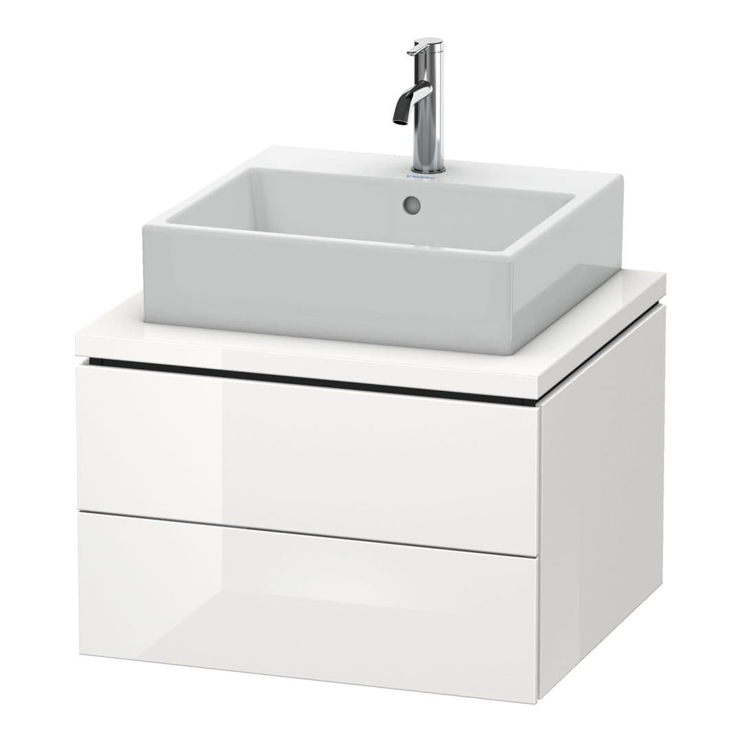 Duravit L-Cube – Έπιπλο Νιπτήρα – 620 mm, για κονσόλα, 2 συρτάρια, νιπτήρας κέντρο – White High Gloss, Decor (LC581502222)