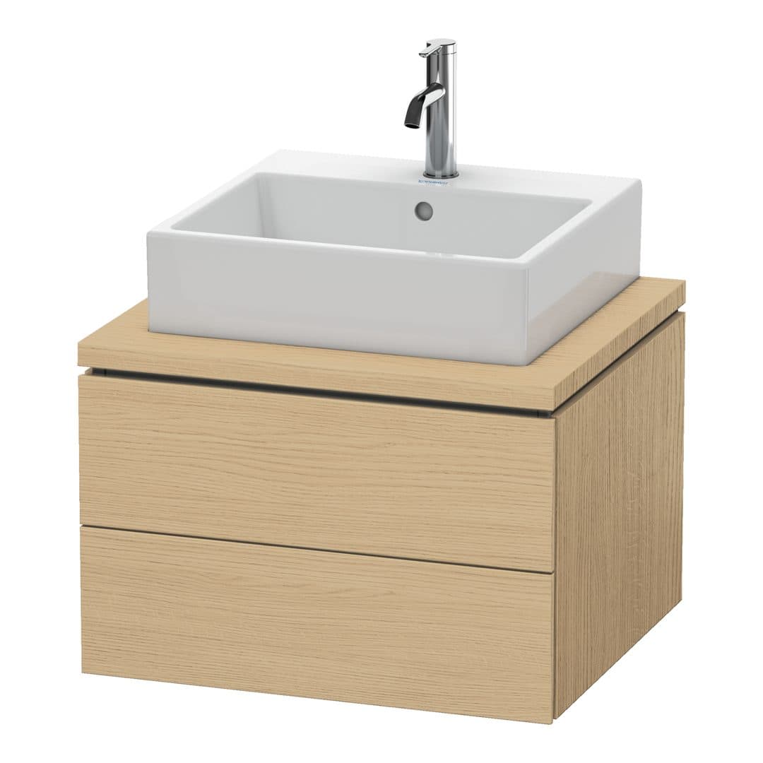 Duravit L-Cube – Έπιπλο Νιπτήρα – 620 mm, για κονσόλα, 2 συρτάρια, νιπτήρας κέντρο – Natural oak, Decor (LC581503030)