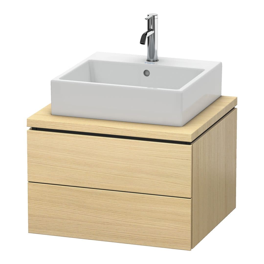 Duravit L-Cube – Έπιπλο Νιπτήρα – 620 mm, για κονσόλα, 2 συρτάρια, νιπτήρας κέντρο – Mediterranean oak Matt, Real wood veneer (LC581507171)