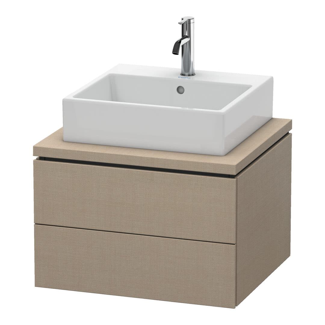 Duravit L-Cube – Έπιπλο Νιπτήρα – 620 mm, για κονσόλα, 2 συρτάρια, νιπτήρας κέντρο – Linen Matt, Decor (LC581507575)