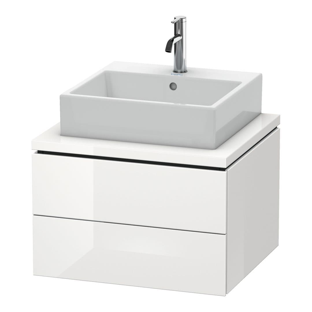 Duravit L-Cube – Έπιπλο Νιπτήρα – 620 mm, για κονσόλα, 2 συρτάρια, νιπτήρας κέντρο – White High Gloss, Lacquer (LC581508585)