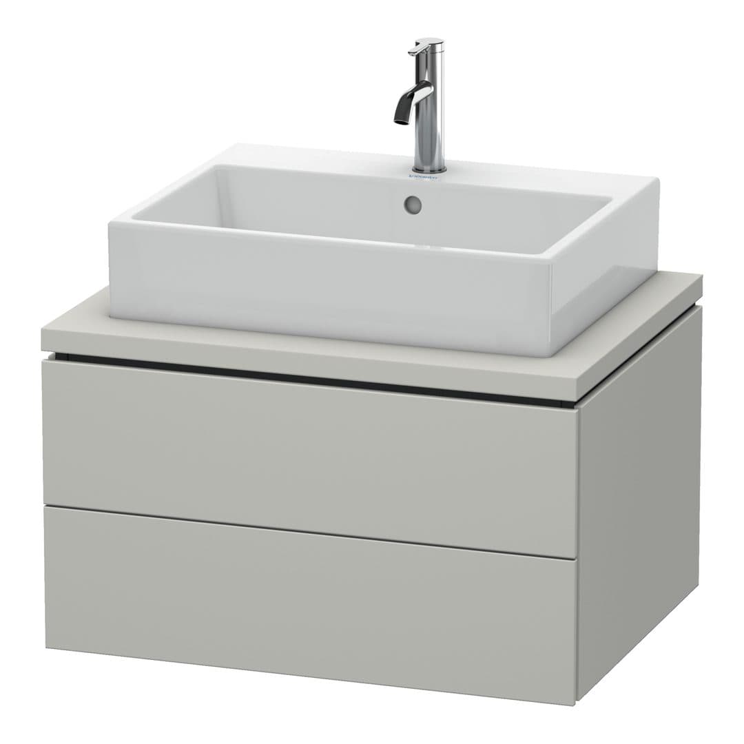 Duravit L-Cube – Έπιπλο Νιπτήρα – 720 mm, για κονσόλα, 2 συρτάρια, νιπτήρας κέντρο – Concrete grey Matt, Decor (LC581600707)