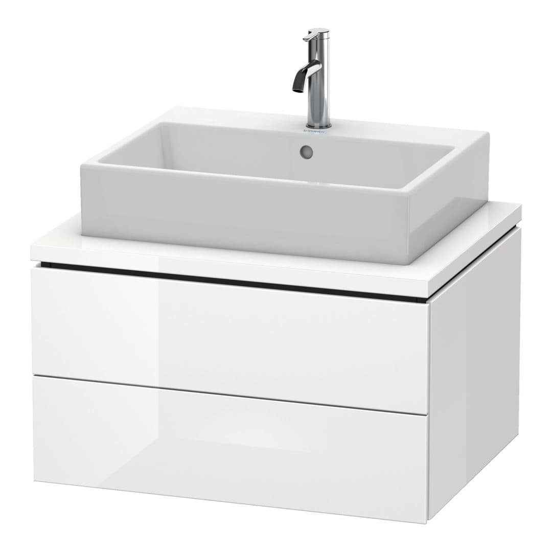 Duravit L-Cube – Έπιπλο Νιπτήρα – 720 mm, για κονσόλα, 2 συρτάρια, νιπτήρας κέντρο – White High Gloss, Decor (LC581602222)