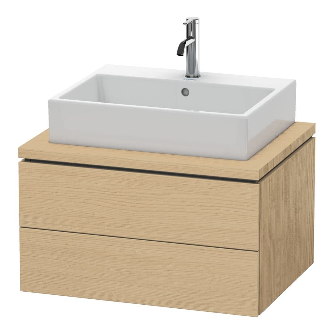 Duravit L-Cube – Έπιπλο Νιπτήρα – 720 mm, για κονσόλα, 2 συρτάρια, νιπτήρας κέντρο – Natural oak, Decor (LC581603030)
