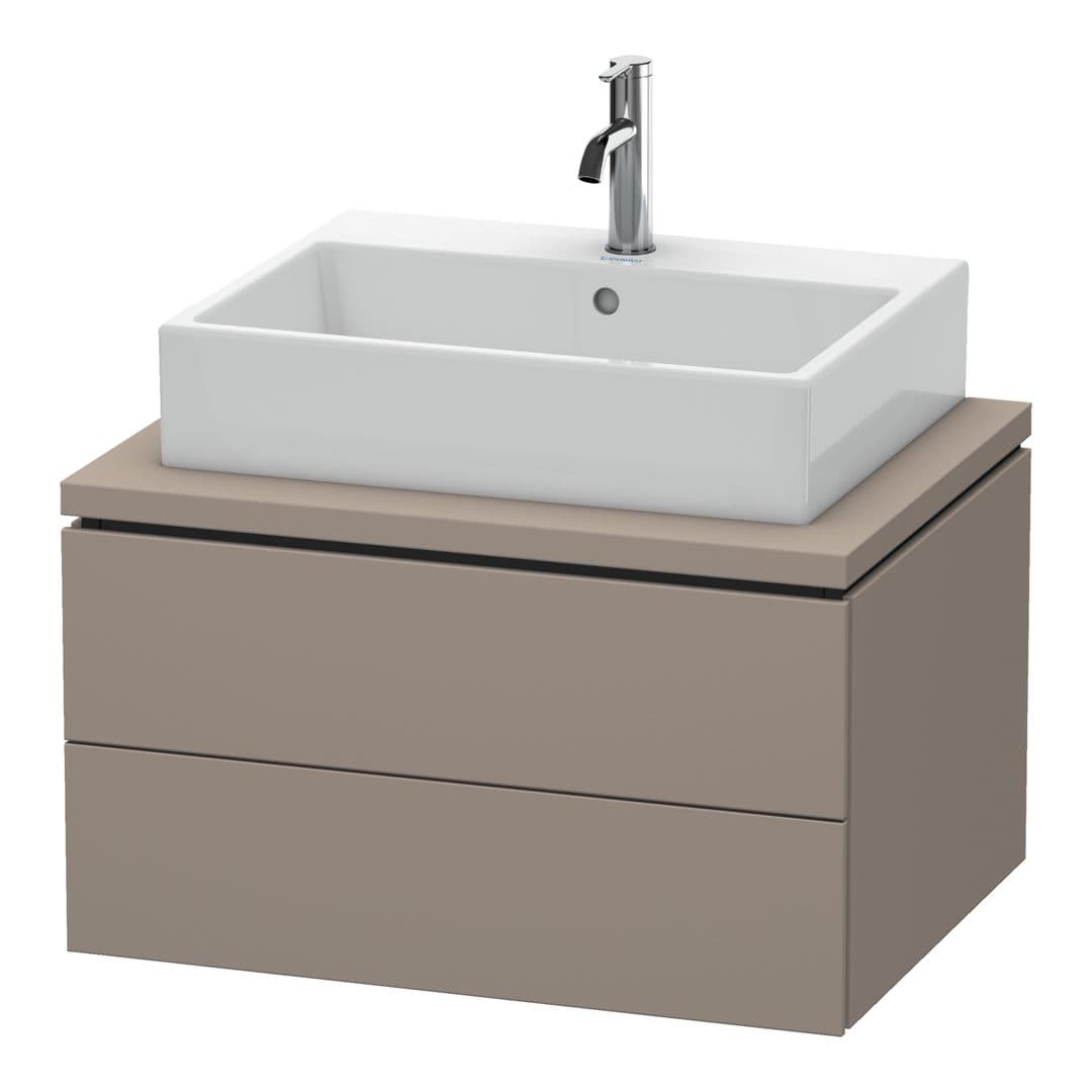 Duravit L-Cube – Έπιπλο Νιπτήρα – 720 mm, για κονσόλα, 2 συρτάρια, νιπτήρας κέντρο – Basalte Matt, Decor (LC581604343)