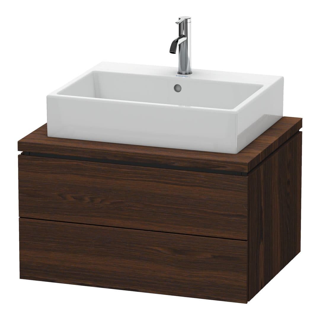 Duravit L-Cube – Έπιπλο Νιπτήρα – 720 mm, για κονσόλα, 2 συρτάρια, νιπτήρας κέντρο – Brushed walnut Matt, Real wood veneer (LC581606969)