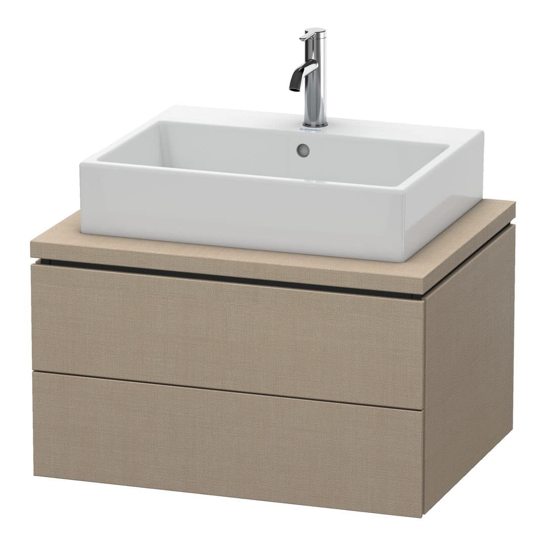 Duravit L-Cube – Έπιπλο Νιπτήρα – 720 mm, για κονσόλα, 2 συρτάρια, νιπτήρας κέντρο – Linen Matt, Decor (LC581607575)