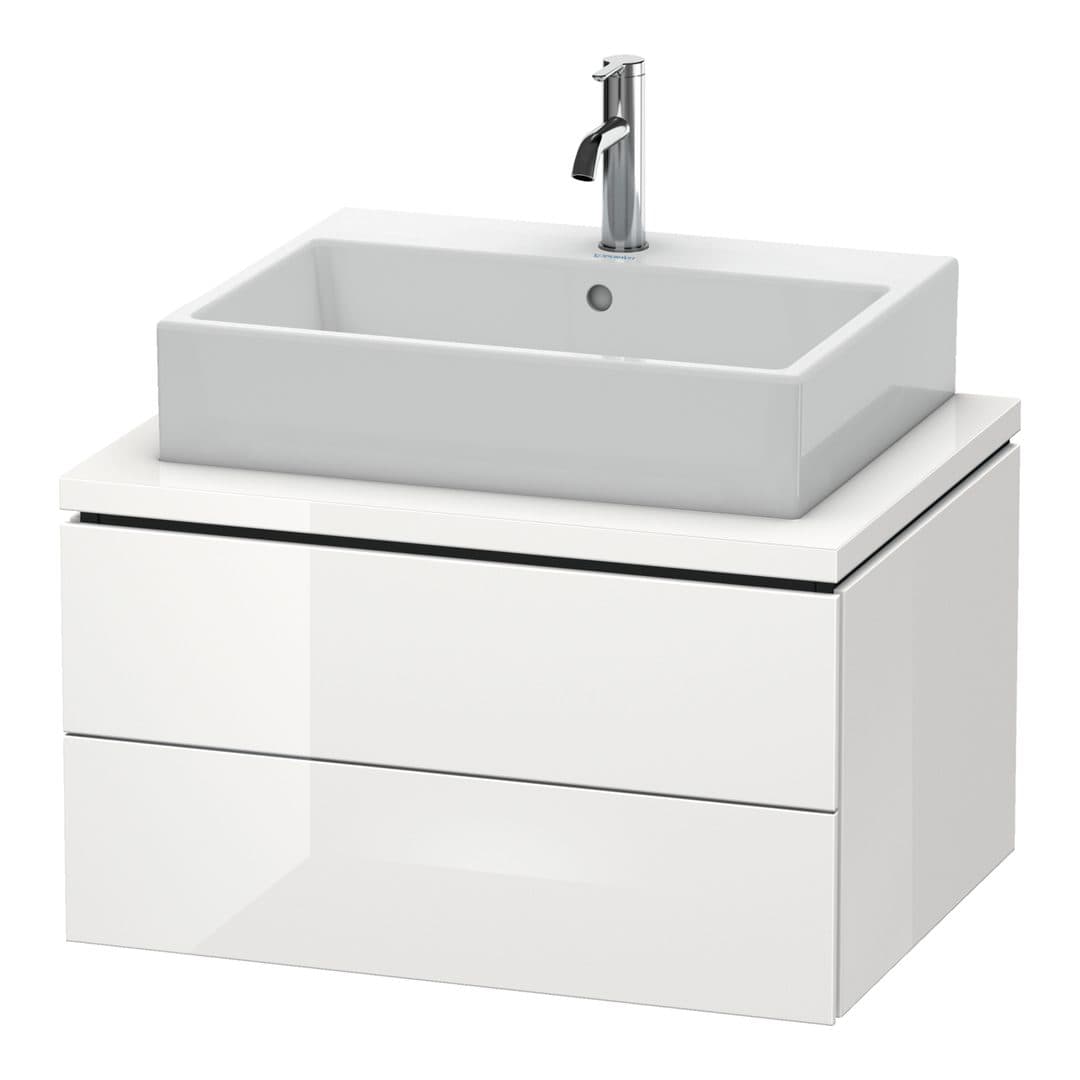 Duravit L-Cube – Έπιπλο Νιπτήρα – 720 mm, για κονσόλα, 2 συρτάρια, νιπτήρας κέντρο – White High Gloss, Lacquer (LC581608585)