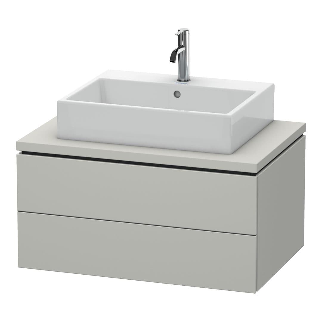 Duravit L-Cube – Έπιπλο Νιπτήρα – 820 mm, για κονσόλα, 2 συρτάρια, νιπτήρας κέντρο, 820 x 547 x 400 mm – Concrete grey Matt, Decor (LC581700707)