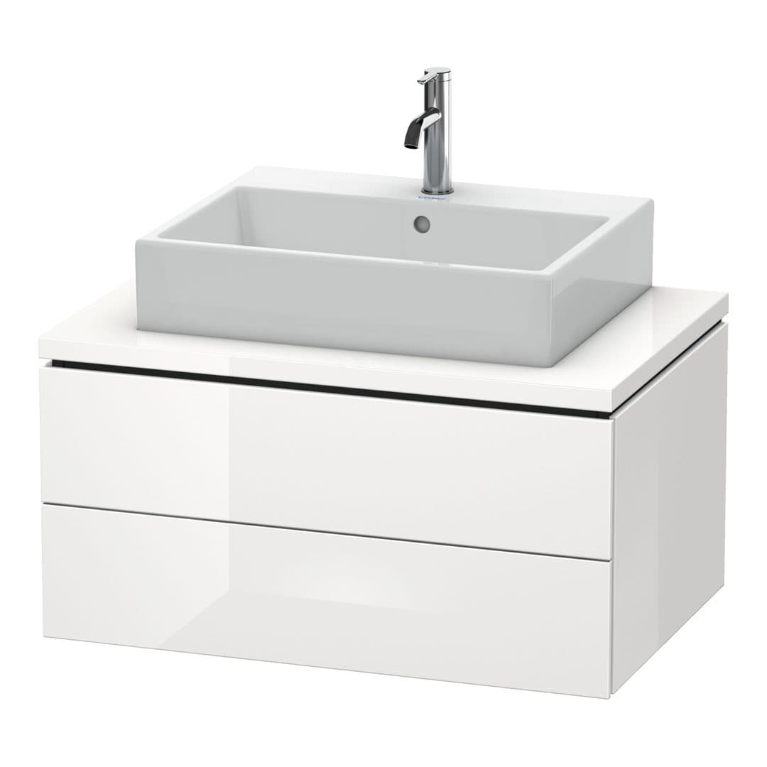 Duravit L-Cube – Έπιπλο Νιπτήρα – 820 mm, για κονσόλα, 2 συρτάρια, νιπτήρας κέντρο, 820 x 547 x 400 mm – White High Gloss, Decor (LC581702222)