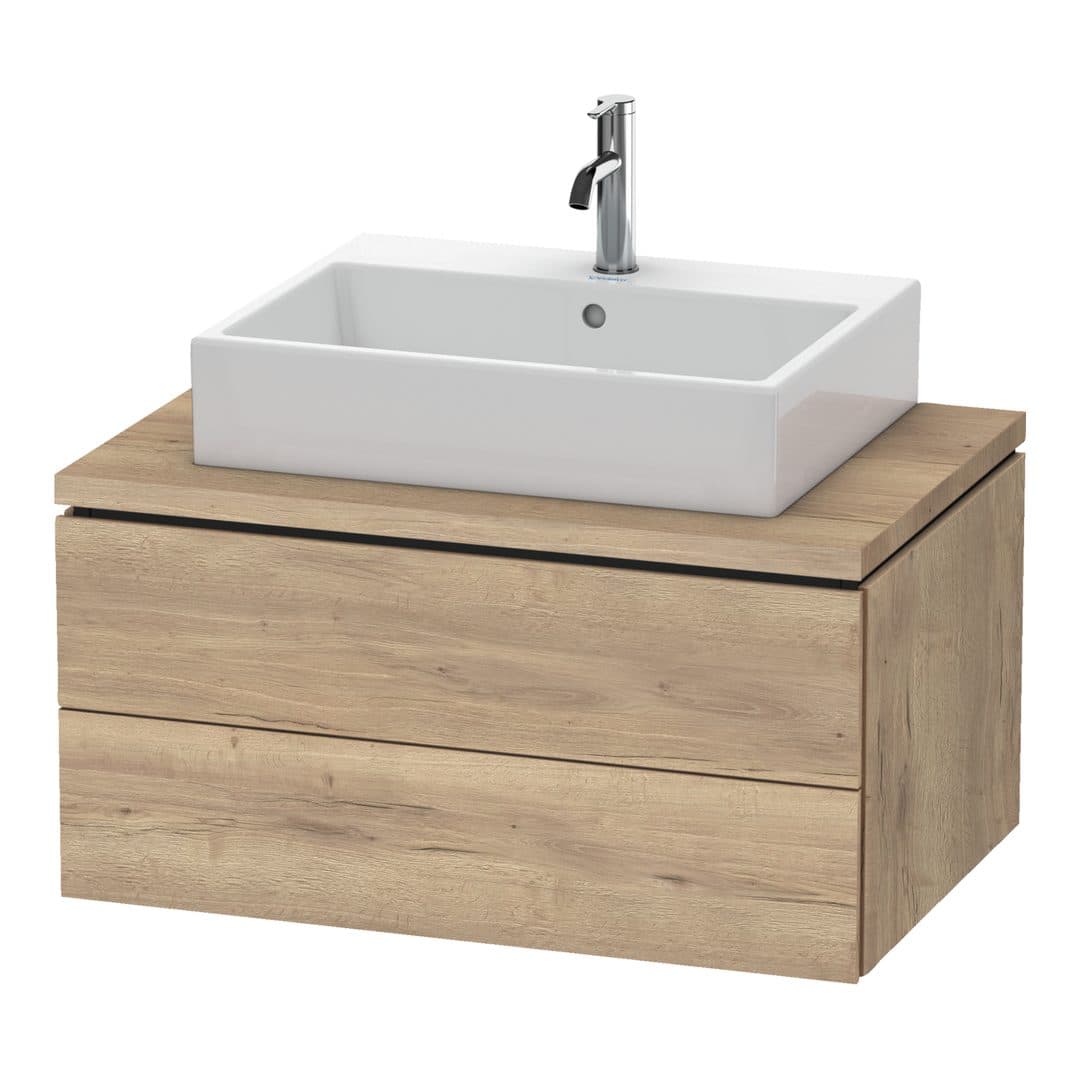 Duravit L-Cube – Έπιπλο Νιπτήρα – 820 mm, για κονσόλα, 2 συρτάρια, νιπτήρας κέντρο, 820 x 547 x 400 mm – Marbled Oak Matt, Decor (LC581705555)