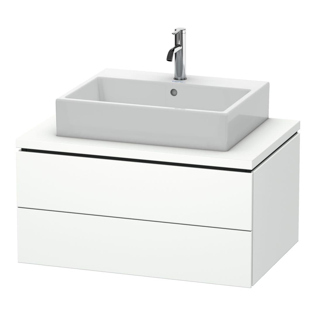 Duravit L-Cube – Έπιπλο Νιπτήρα – 820 mm, για κονσόλα, 2 συρτάρια, νιπτήρας κέντρο, 820 x 547 x 400 mm – White Super Matt, Decor (LC581708484)
