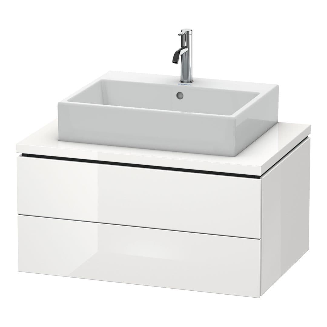 Duravit L-Cube – Έπιπλο Νιπτήρα – 820 mm, για κονσόλα, 2 συρτάρια, νιπτήρας κέντρο, 820 x 547 x 400 mm – White High Gloss, Lacquer (LC581708585)
