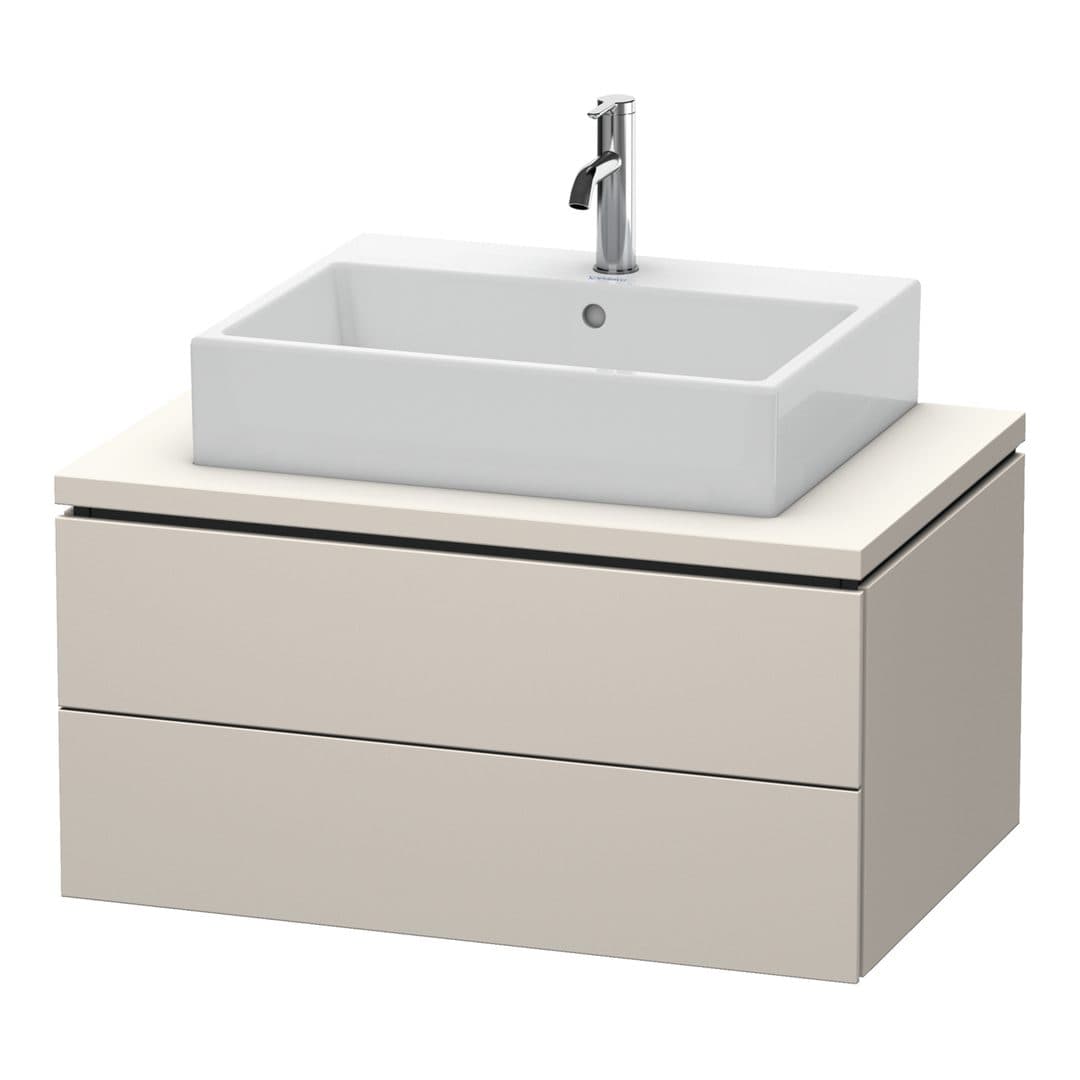 Duravit L-Cube – Έπιπλο Νιπτήρα – 820 mm, για κονσόλα, 2 συρτάρια, νιπτήρας κέντρο, 820 x 547 x 400 mm – Taupe Matt, Decor (LC581709191)