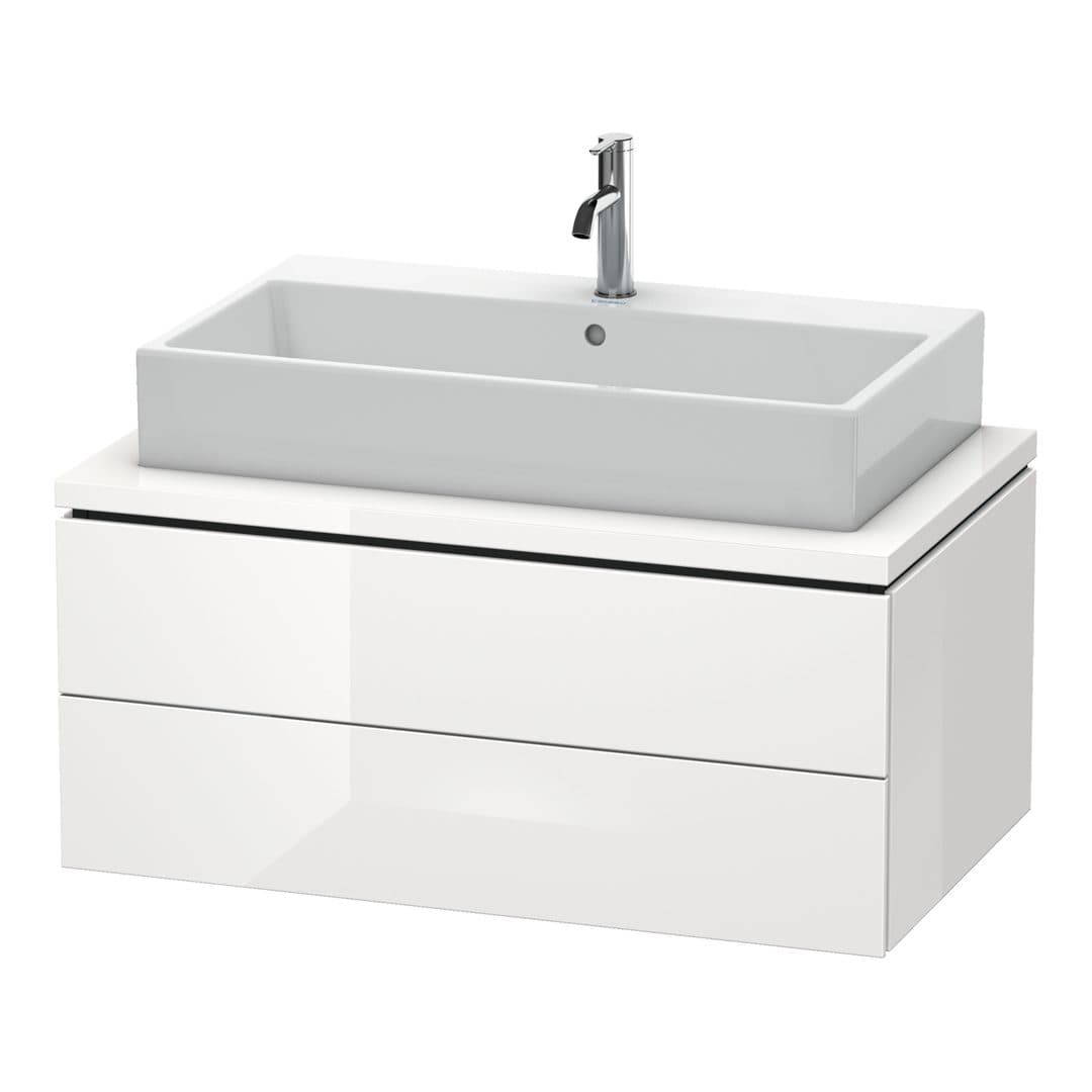 Duravit L-Cube – Έπιπλο Νιπτήρα – 920 mm, για κονσόλα, 2 συρτάρια, νιπτήρας κέντρο – White High Gloss, Decor (LC581802222)