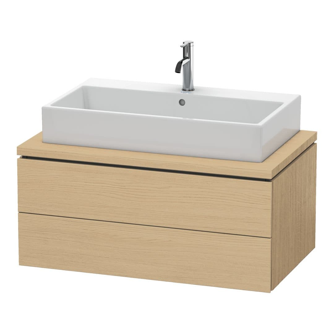Duravit L-Cube – Έπιπλο Νιπτήρα – 920 mm, για κονσόλα, 2 συρτάρια, νιπτήρας κέντρο – Natural oak, Decor (LC581803030)