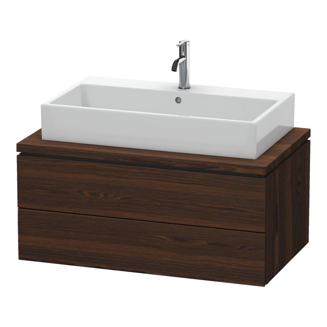 Duravit L-Cube – Έπιπλο Νιπτήρα – 920 mm, για κονσόλα, 2 συρτάρια, νιπτήρας κέντρο – Brushed walnut Matt, Real wood veneer (LC581806969)