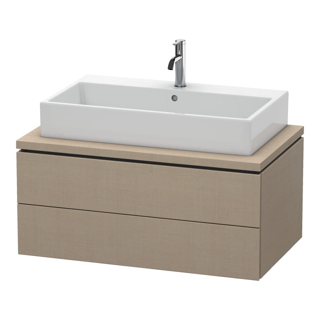 Duravit L-Cube – Έπιπλο Νιπτήρα – 920 mm, για κονσόλα, 2 συρτάρια, νιπτήρας κέντρο – Linen Matt, Decor (LC581807575)