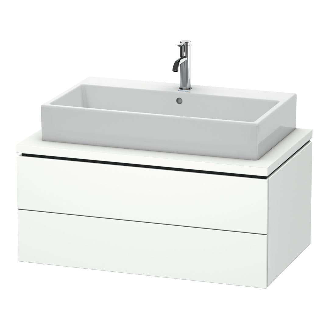 Duravit L-Cube – Έπιπλο Νιπτήρα – 920 mm, για κονσόλα, 2 συρτάρια, νιπτήρας κέντρο – White Super Matt, Decor (LC581808484)