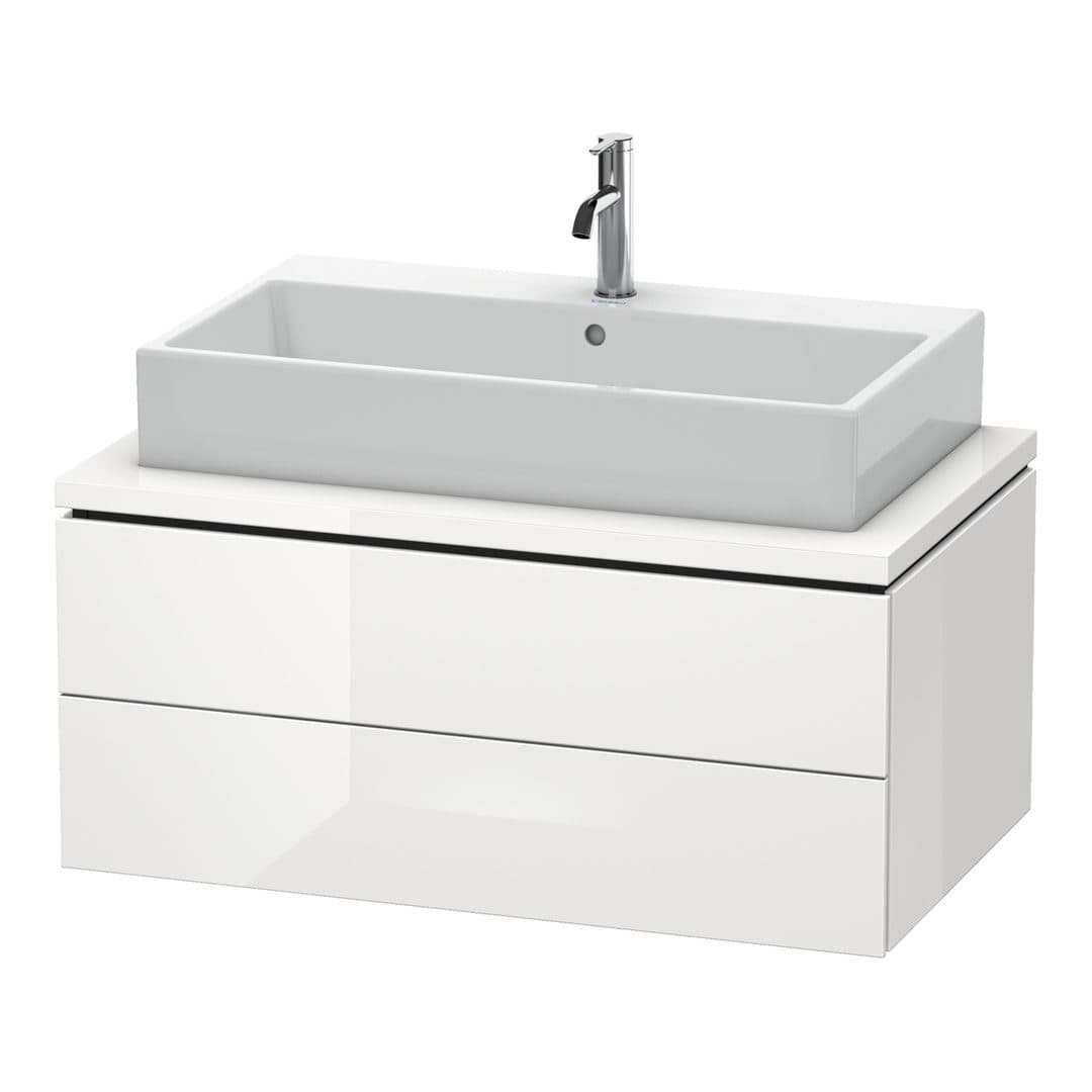Duravit L-Cube – Έπιπλο Νιπτήρα – 920 mm, για κονσόλα, 2 συρτάρια, νιπτήρας κέντρο – White High Gloss, Lacquer (LC581808585)