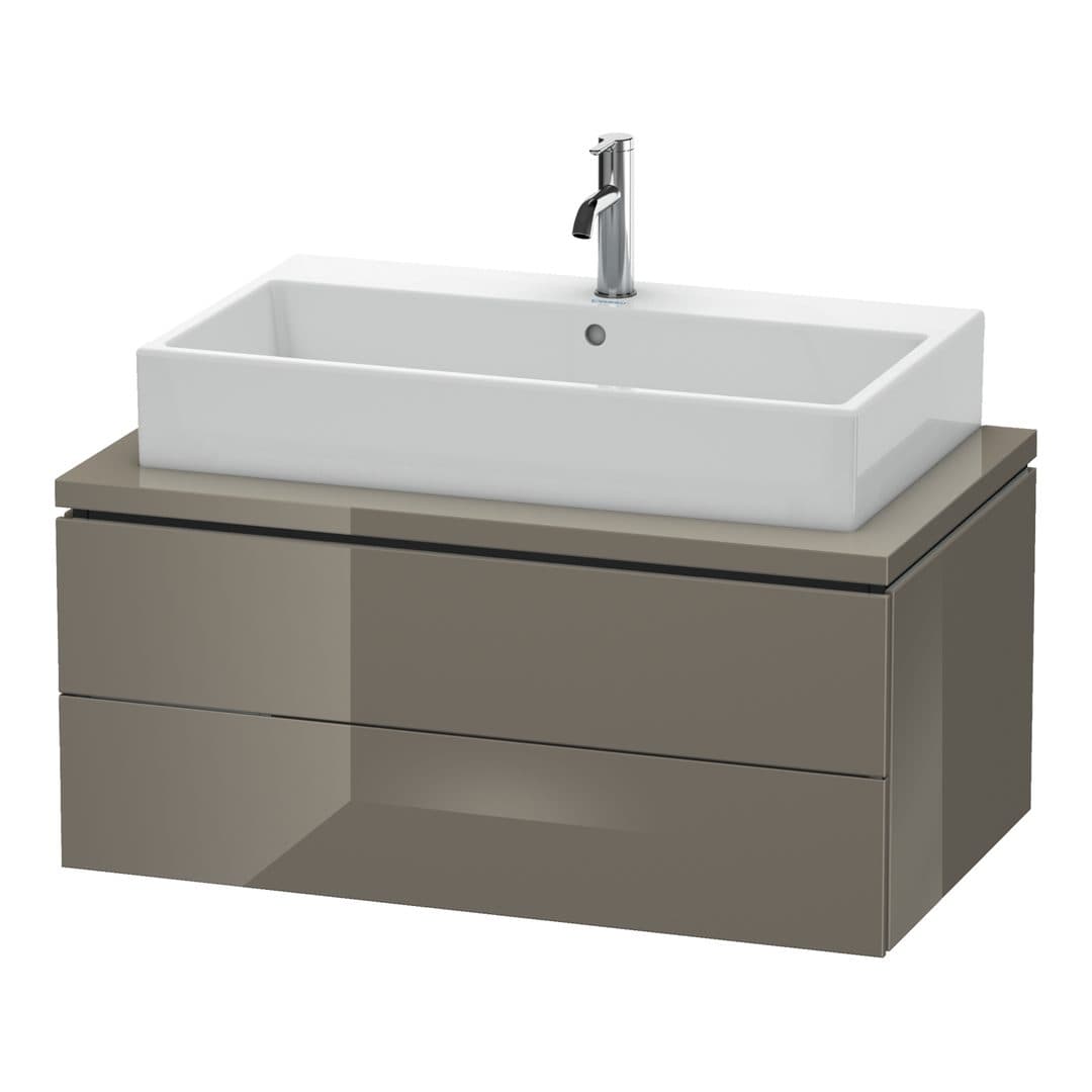 Duravit L-Cube – Έπιπλο Νιπτήρα – 920 mm, για κονσόλα, 2 συρτάρια, νιπτήρας κέντρο – Flannel Grey High Gloss, Lacquer (LC581808989)
