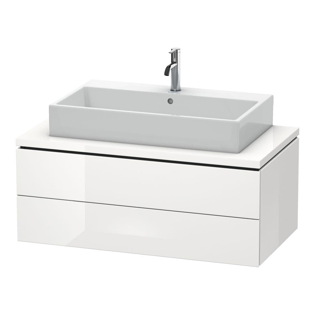 Duravit L-Cube – Έπιπλο Νιπτήρα – 1020 mm, για κονσόλα, 2 συρτάρια, νιπτήρας κέντρο, 1020 x 547 x 400 mm – White High Gloss, Decor (LC581902222)