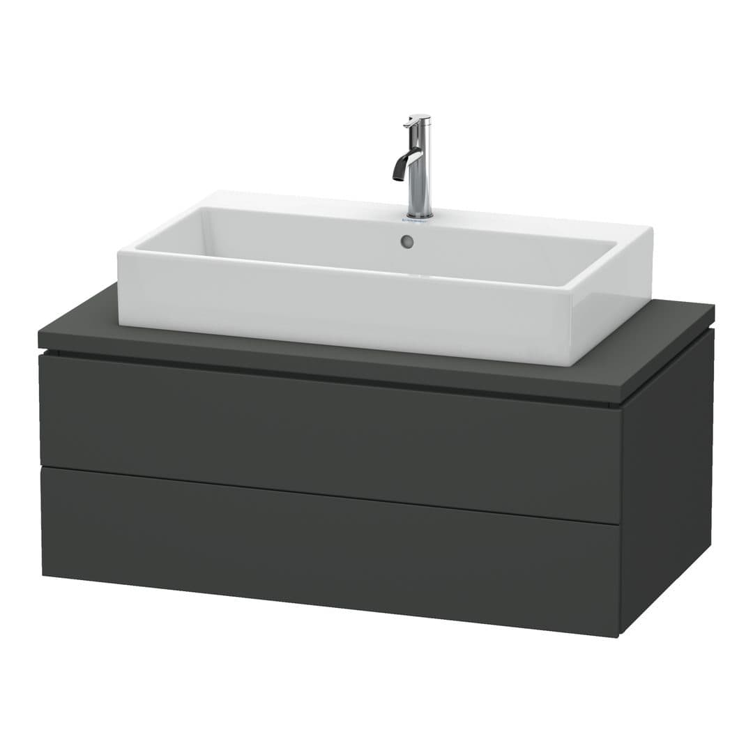Duravit L-Cube – Έπιπλο Νιπτήρα – 1020 mm, για κονσόλα, 2 συρτάρια, νιπτήρας κέντρο, 1020 x 547 x 400 mm – Graphite Matt, Decor (LC581904949)