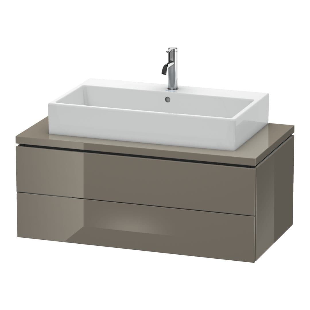 Duravit L-Cube – Έπιπλο Νιπτήρα – 1020 mm, για κονσόλα, 2 συρτάρια, νιπτήρας κέντρο, 1020 x 547 x 400 mm – Flannel Grey High Gloss, Lacquer (LC581908989)