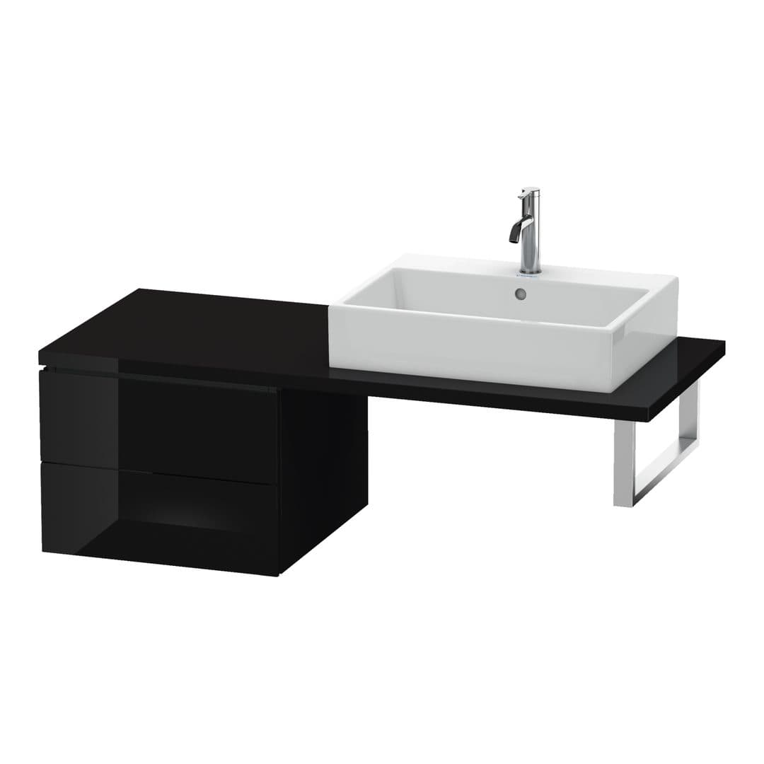 Duravit L-Cube – Ντουλάπι Μπάνιου – 520 mm, για κονσόλα, μοντέλο LC5837 – Black High Gloss, Lacquer (LC583704040)