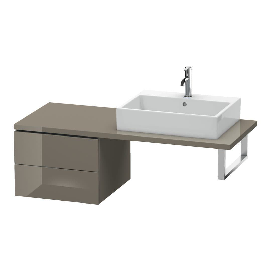 Duravit L-Cube – Ντουλάπι Μπάνιου – 520 mm, για κονσόλα, μοντέλο LC5837 – Flannel Grey High Gloss, Lacquer (LC583708989)