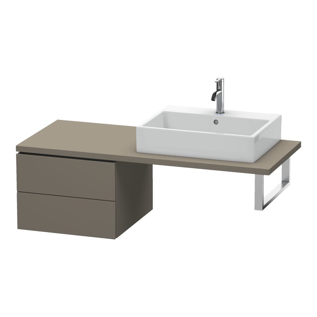 Duravit L-Cube – Ντουλάπι Μπάνιου – 520 mm, για κονσόλα, μοντέλο LC5837 – Flannel Grey Satin Matt, Lacquer (LC583709090)
