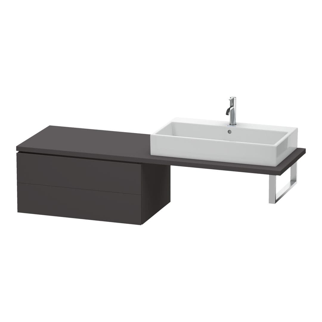 Duravit L-Cube – Ντουλάπι Μπάνιου – 820 mm, για κονσόλα, μοντέλο LC5839 – Graphite Super Matt, Decor (LC583908080)