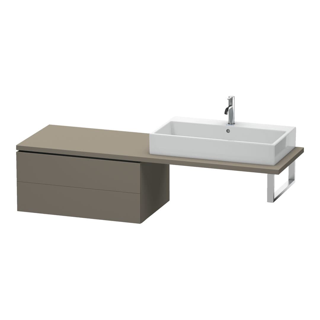 Duravit L-Cube – Ντουλάπι Μπάνιου – 820 mm, για κονσόλα, μοντέλο LC5839 – Flannel Grey Satin Matt, Lacquer (LC583909090)