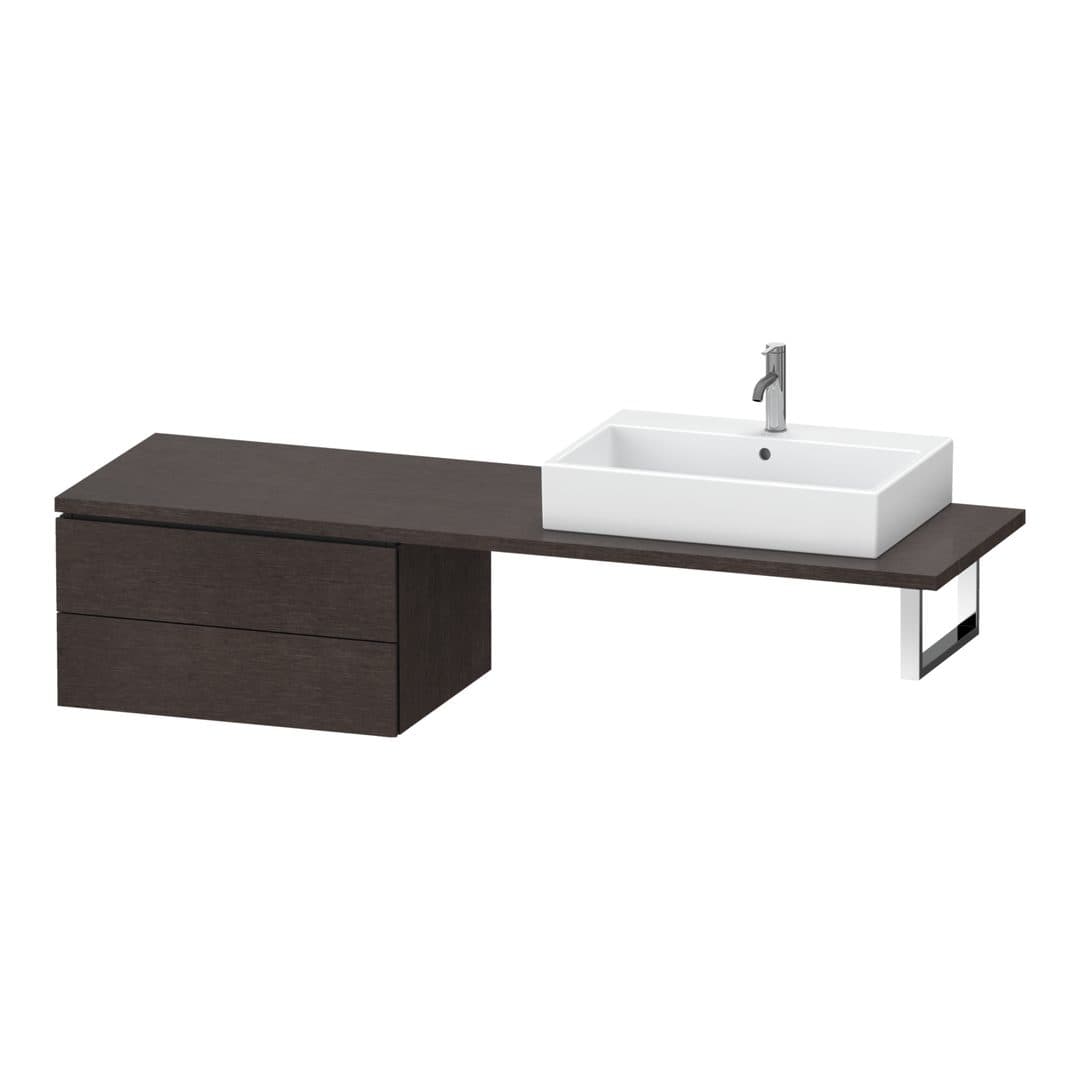 Duravit L-Cube – Ντουλάπι Μπάνιου – 720 mm, για κονσόλα, μοντέλο LC5859 – Brushed dark oak Matt, Real wood veneer (LC585907272)