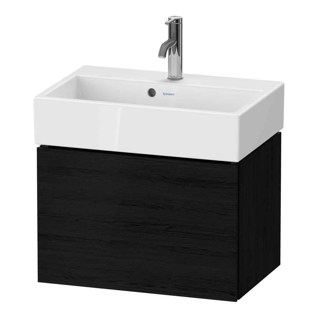 Duravit L-Cube – Έπιπλο Νιπτήρα – 584 mm, 1 συρτάρι, νιπτήρας κέντρο, Compact – Black oak Matt, Decor (LC611901616)