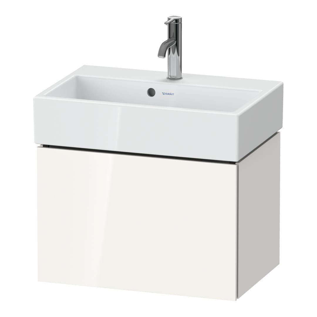 Duravit L-Cube – Έπιπλο Νιπτήρα – 584 mm, 1 συρτάρι, νιπτήρας κέντρο, Compact – White High Gloss, Decor (LC611902222)