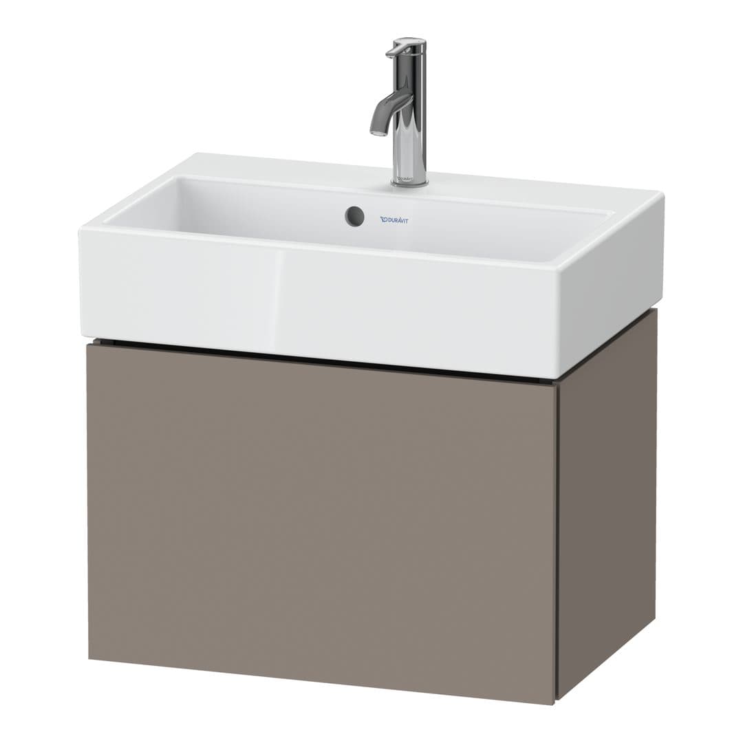 Duravit L-Cube – Έπιπλο Νιπτήρα – 584 mm, 1 συρτάρι, νιπτήρας κέντρο, Compact – Basalte Matt, Decor (LC611904343)