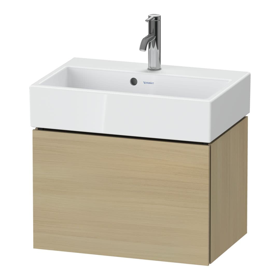 Duravit L-Cube – Έπιπλο Νιπτήρα – 584 mm, 1 συρτάρι, νιπτήρας κέντρο, Compact – Mediterranean oak Matt, Real wood veneer (LC611907171)