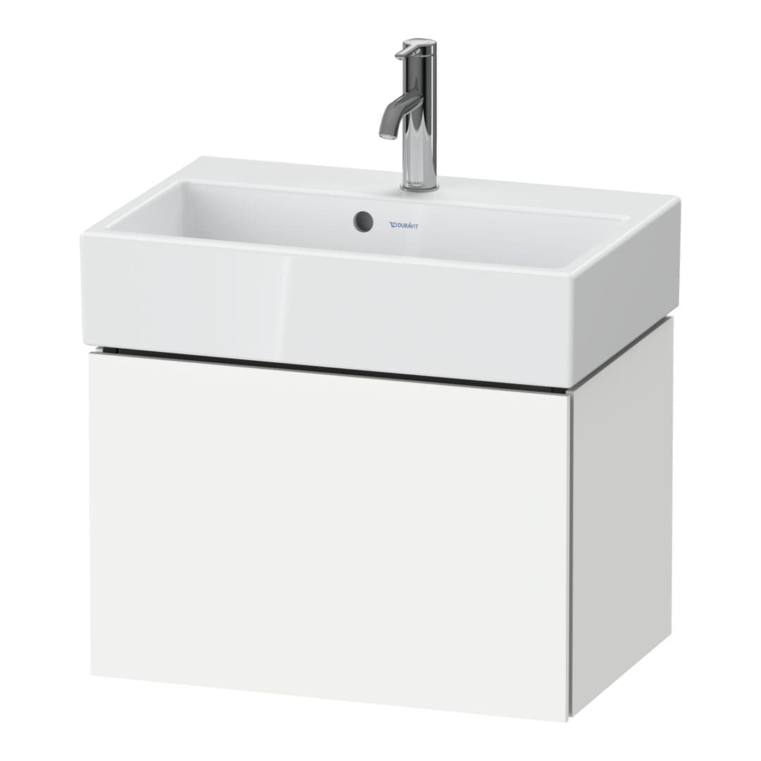 Duravit L-Cube – Έπιπλο Νιπτήρα – 584 mm, 1 συρτάρι, νιπτήρας κέντρο, Compact – White Super Matt, Decor (LC611908484)