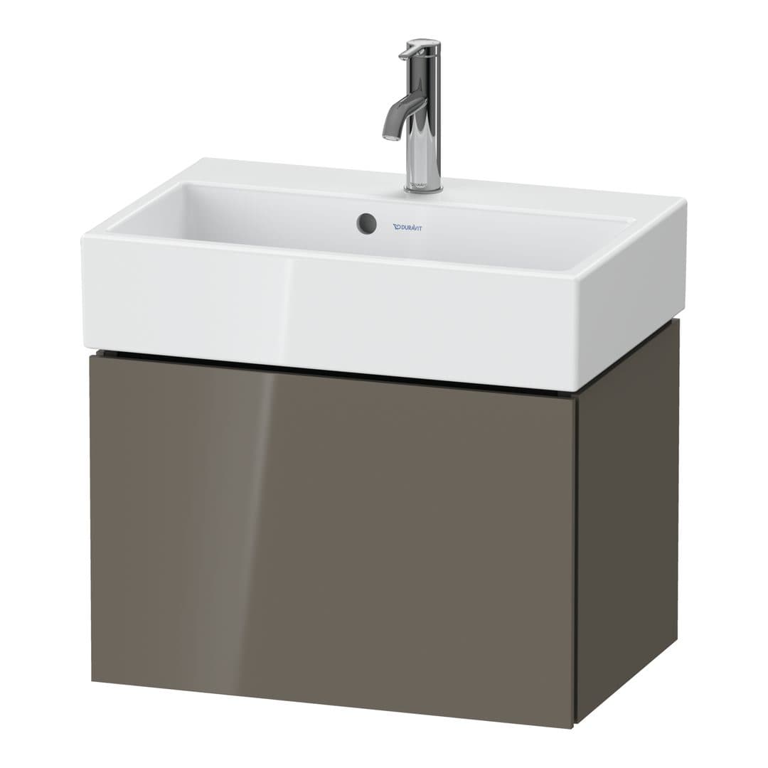 Duravit L-Cube – Έπιπλο Νιπτήρα – 584 mm, 1 συρτάρι, νιπτήρας κέντρο, Compact – Flannel Grey High Gloss, Lacquer (LC611908989)