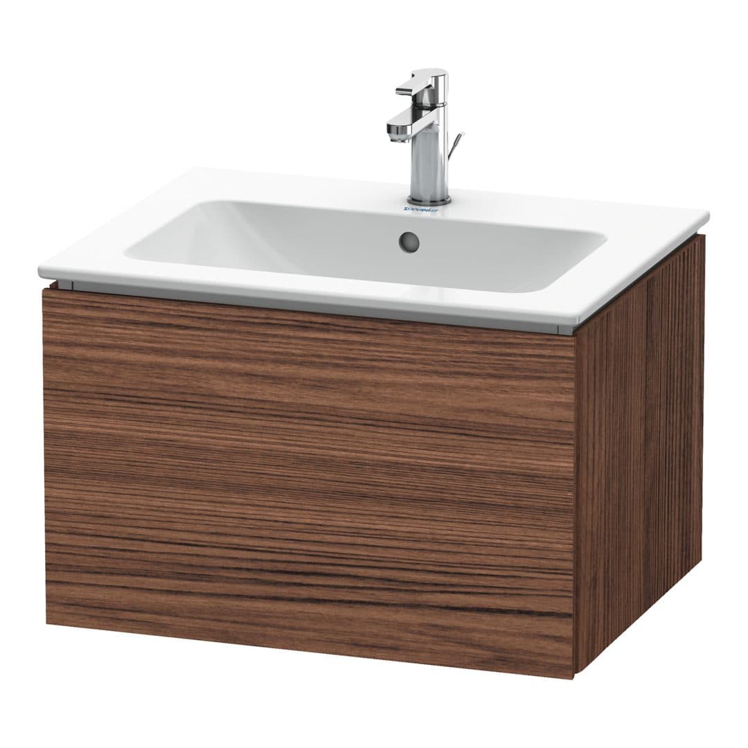 Duravit L-Cube – Έπιπλο Νιπτήρα – 620 mm, 1 συρτάρι, νιπτήρας κέντρο – Walnut dark Matt, Decor (LC614002121)